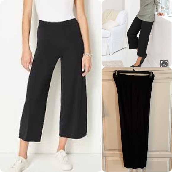 J Jill cropped pants small black cotton mix 26” length - Picture 5 of 6